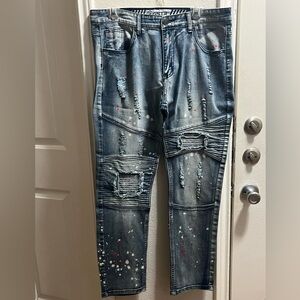 Men's RHSTR Distressed Slim Jeans